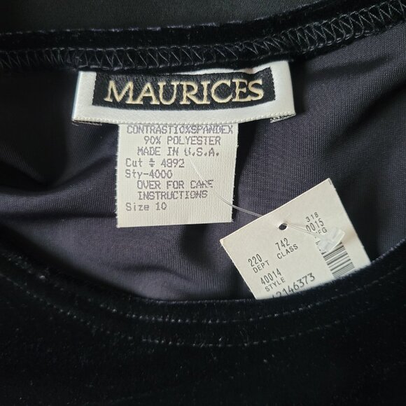Maurices Little Black Dress Baby Doll Midi Dress, Women’s Sz 10, Velvet, Flowy - Picture 4 of 8